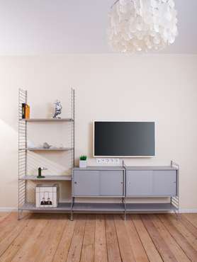 Тумба под телевизор Рагнар серого цвета