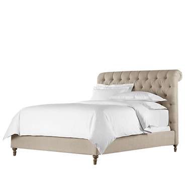 Кровать "Chesterfield Fabric Sleigh Bed" 160х200