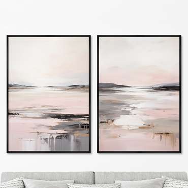 Набор из двух репродукций картин Landscape Collection, Frosty morning, 2024г.