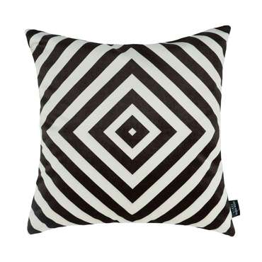Декоративная подушка Labirint черно-белого цвета 45х45