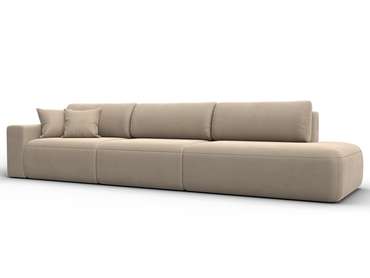 Диван-кровать Лига 036 Модерн Лонг бежевого цвета с левым подлокотником