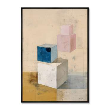 Репродукция картины на холсте Геометрический бильярд, No 1, 2025г.