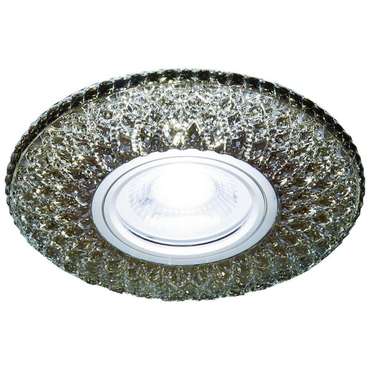 Точечный светильник LED S333 BK/CLD (стекло, цвет дымчатый)