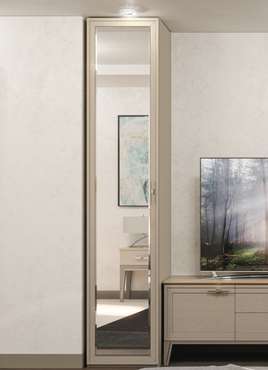 Шкаф с зеркалом Palmari серо-бежевого цвета