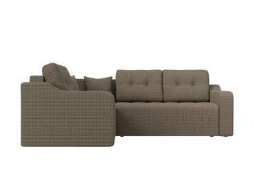 Угловой диван-кровать Кембридж бежево-коричневого цвета левый угол
