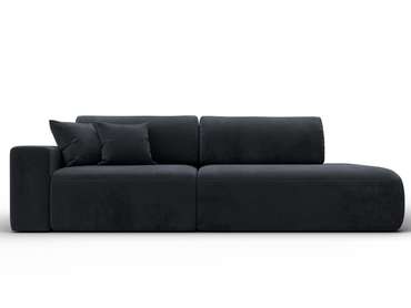 Диван-кровать Лига 036 Модерн темно-серого цвета с левым подлокотником