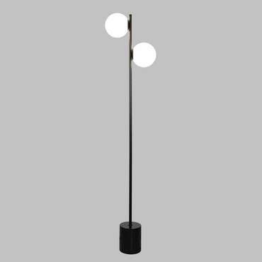 Напольный светильник со стеклянным плафоном 01158/2 черный Marbella