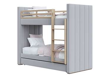 Двухъярусная кровать Cosy 90х200 серая цвета