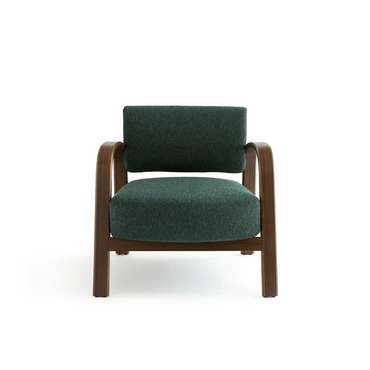 Кресло винтажное из березы Bendy зеленого цвета