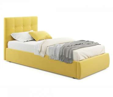 Кровать Selesta 90х200 с подъемным механизмом желтого цвета