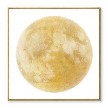 Репродукция картины на холсте Full lunar view, on a white 105х105
