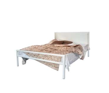 Кровать Лоренцо 180х200 белого цвета с белой вставкой