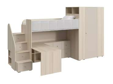 Комплект мебели для детской Play 7 бежевого цвета