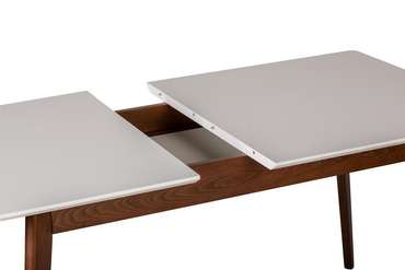 Раскладной обеденный стол Лунд серо-коричневого цвета
