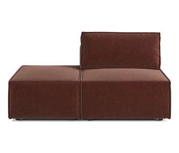 Модули диван и пуф Шарм 25 коричневого цвета