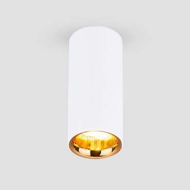 Накладной светодиодный светильник бело-золотого цвета