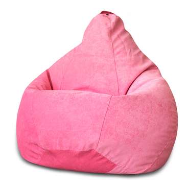 Кресло-мешок Груша L в обивке из микровельвета розового цвета