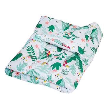 Одеяло детское 'BabyRelax' леб. пух 300 гр.110х140, бязь, 'Тропические птички'