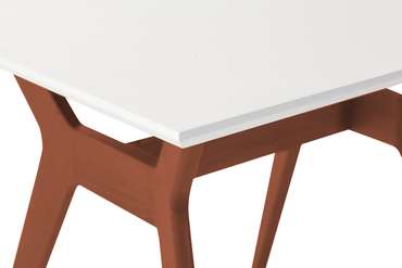 Обеденный стол Нарвик бело-коричневого цвета
