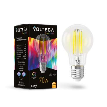 Лампочка Voltega 7217 General purpose bulb E27 7W High CRI Crystal