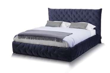 Кровать с подъемным меxанизмом Club 160х200 синего цвета