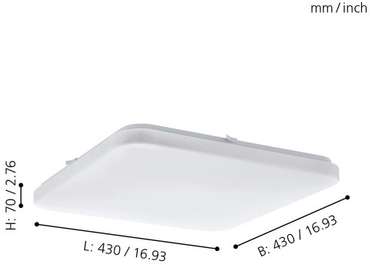 Настенно-потолочный светильник Frania 97876 (пластик, цвет белый)