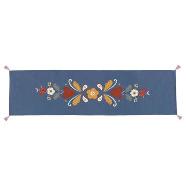 Настольная дорожка, синий/красный, 35x130 см