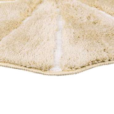 Мягкий коврик Mare для ванной диаметр 80 бежевого цвета