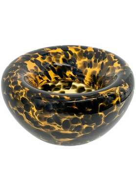 Стеклянная ваза черно-желтого цвета