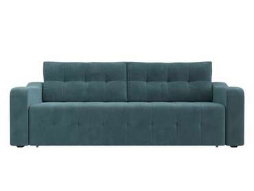 Прямой диван-кровать Лиссабон бирюзового цвета