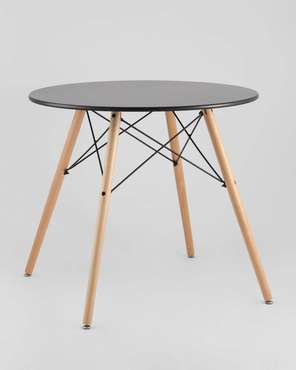 Обеденный стол Dsw Eames черно-бежевого цвета