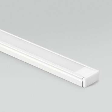 Накладной алюминиевый профиль для светодиодной ленты белого цвета
