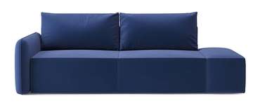 Диван-кровать Портленд темно-синего цвета с банкеткой правой