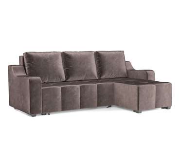 Угловой диван-кровать Берн серо-коричневого цвета