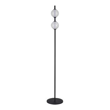 Светильник напольный ST-Luce Черный/Прозрачное кракелированное стекло LED 2*8,5W 3000K PEEK