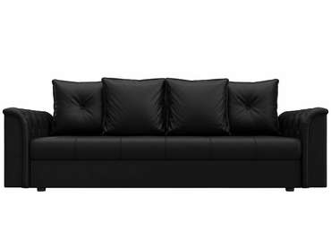 Диван-кровать Сиеста черного цвета (экокожа)