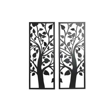 Настенный декор (2 Предметы) Дерево Металл Shabby Chic (35 x 1,3 x 91 )
