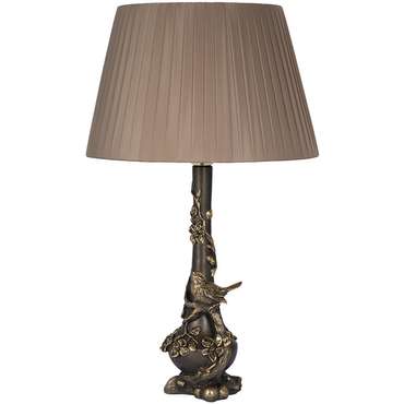 Настольная лампа Терра Шебби с коричневым абажуром