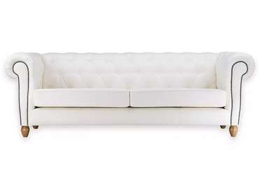 Прямой диван Прадо Премиум белого цвета