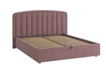 Кровать Сиена 2 160х200 пудрового цвета с подъемным механизмом