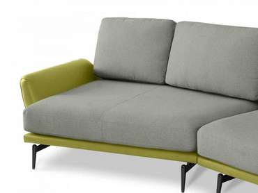 Угловой диван Ispani серо-зеленого цвета
