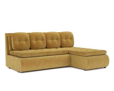 Угловой диван-кровать Кормак желтого цвета