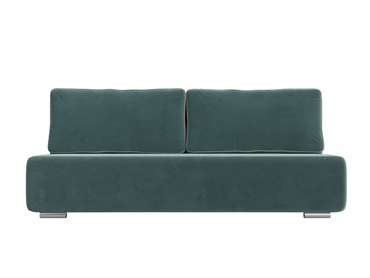 Прямой диван-кровать Уно бирюзового цвета