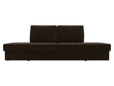 Прямой диван трансформер Сплит темно-коричневого цвета