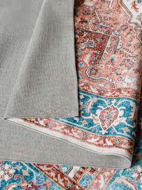 Ковер Silk vuar 80x150 бирюзово-красного цвета