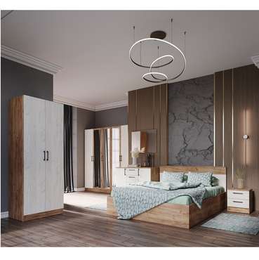 Кровать Вегас 140х200 коричневого цвета с настилом 