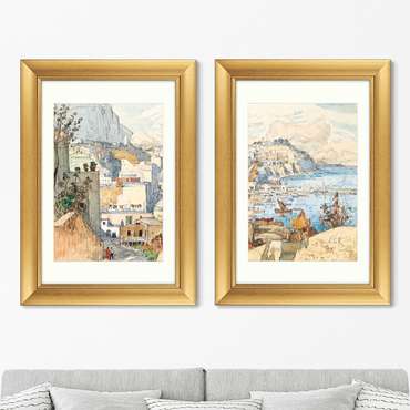 Набор из двух репродукций картин A View of Capri Konstantin 1927 г.
