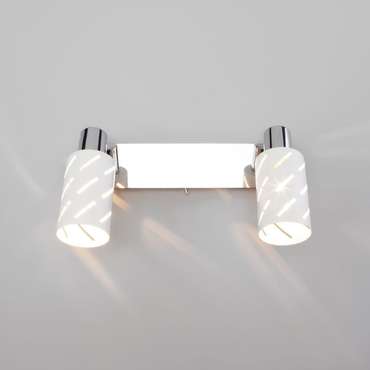 Настенный светильник с поворотными плафонами 20090/2 белый/хром Fente