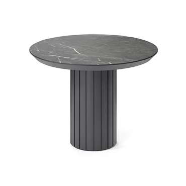 Обеденный стол раздвижной Саиф черного цвета на ножке