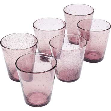 Набор из шести стакан Bubbles красного цвета